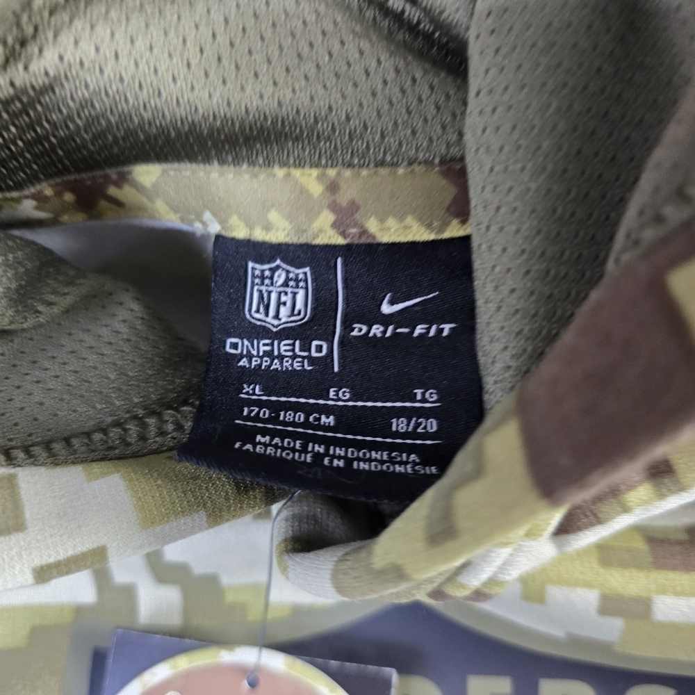 Nike Boys Raiders Salute To Service Green Camo Geometric Hoddie sz Lg (14/16) - Picture 5 of 7